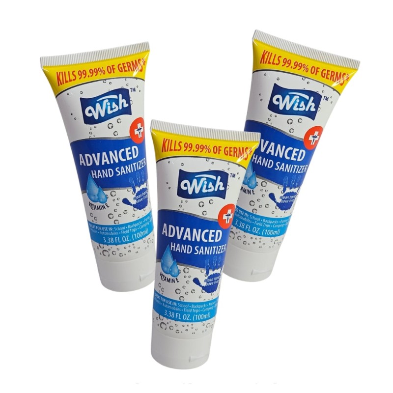tubo de gel antibacterial