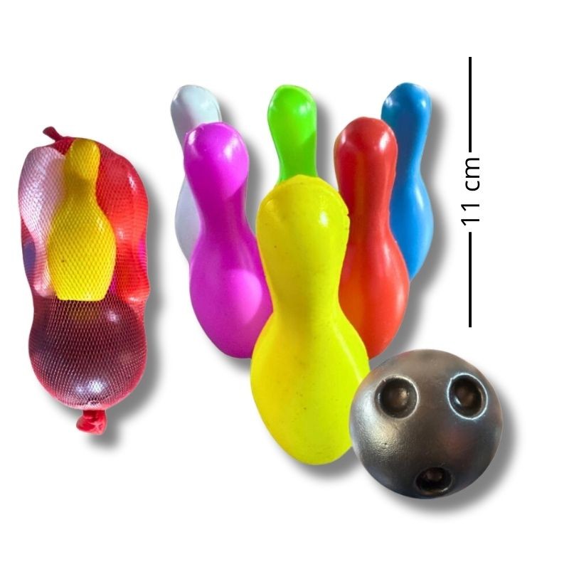 Boliche compacto 6 pinos - juego portátil para toda la familia