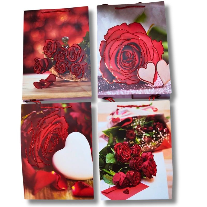 Bolsa de Regalo con Diseño de Rosas – Perfecta para Ocasiones Especiales