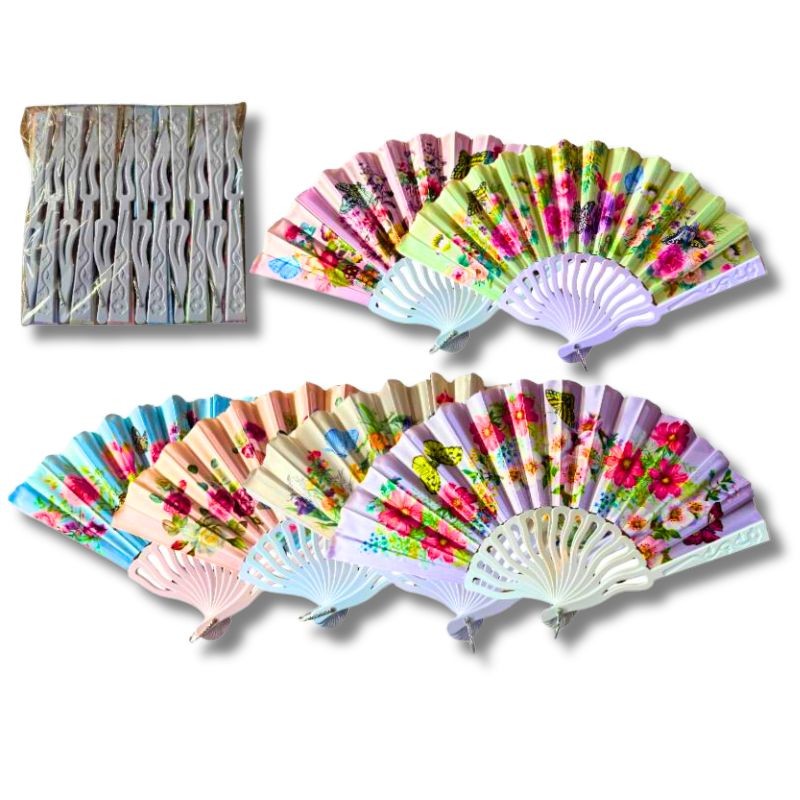 Set de Abanicos Elegantes Blancos