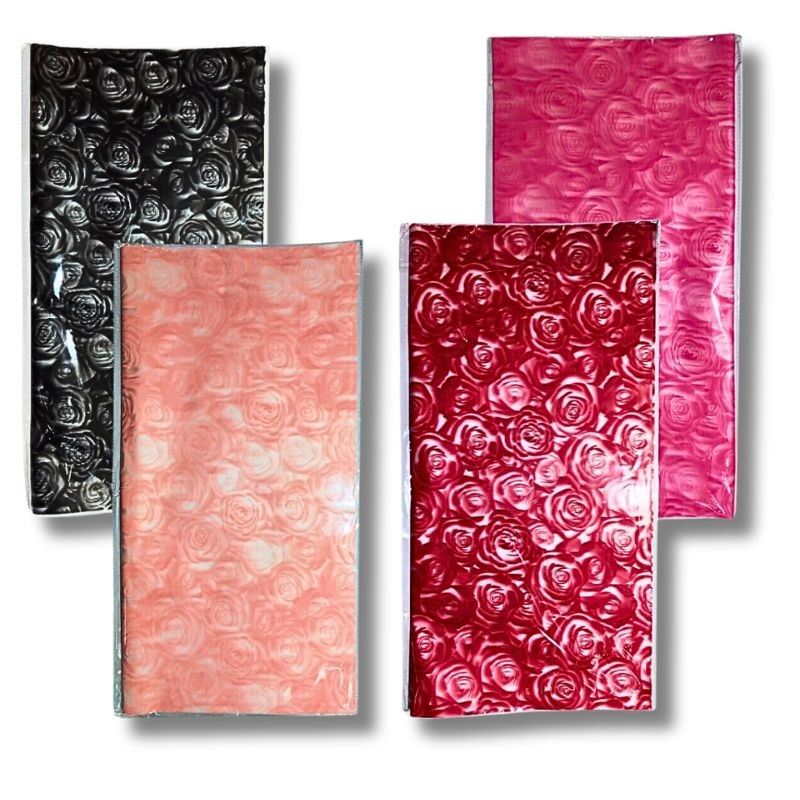Papel Coreano Transparente Diseño Rosas (20 Pliegos)