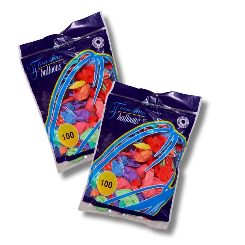 Paquete de 100 Globos Sian Shuo Pastel