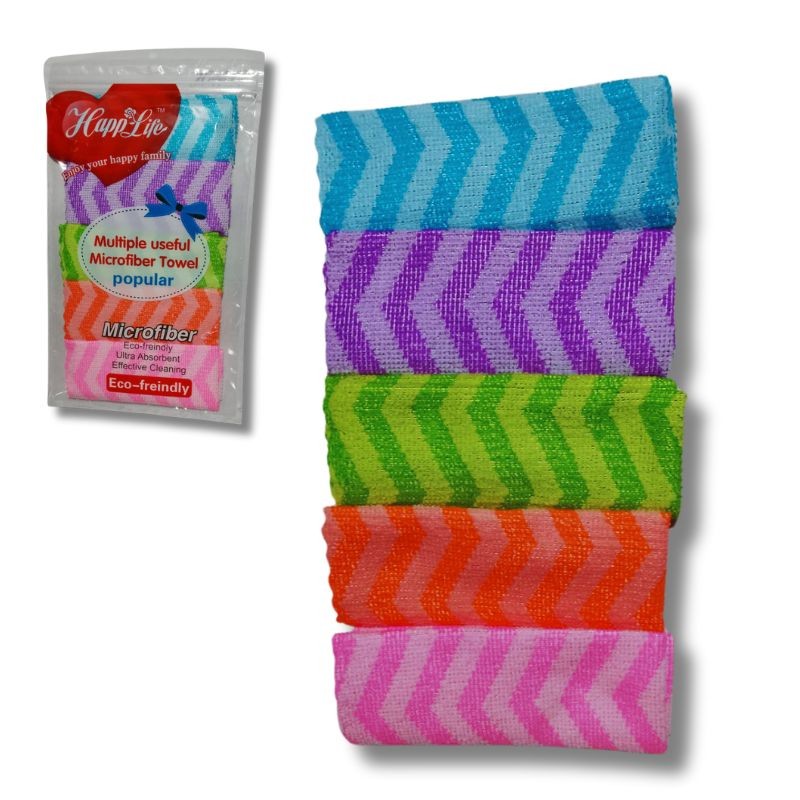 Toallas de Microfibra Happ-Life para Limpieza 5 Piezas