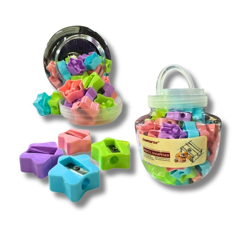 Sacapuntas con Diseño de Estrella en Tonos Pastel