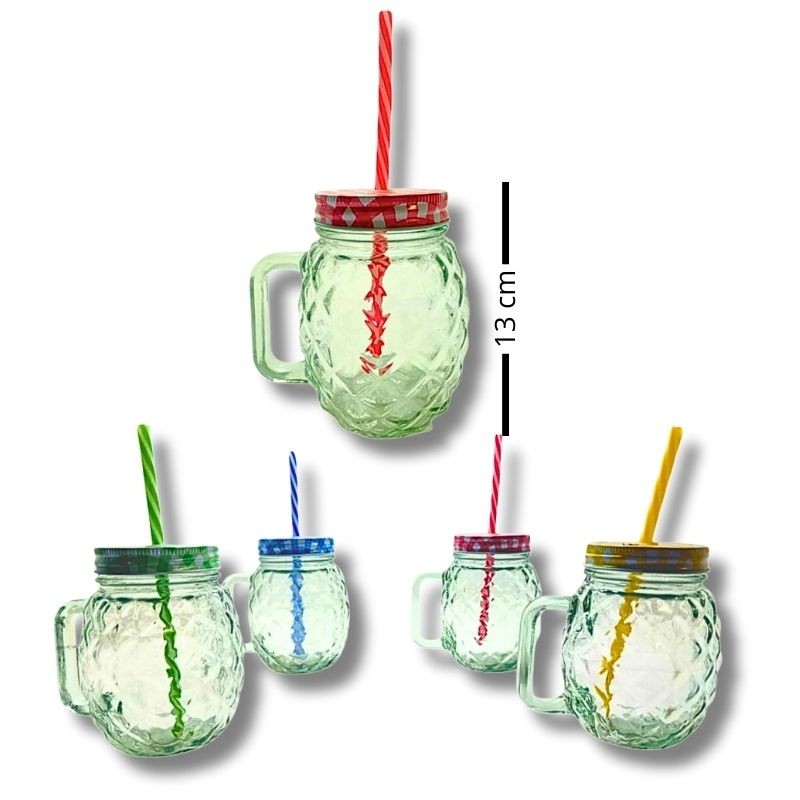 Vaso de Cristal con Diseño de Piña