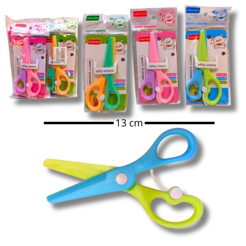 Tijeras de Colores Pastel para Niños – Paquete 12 Pzs
