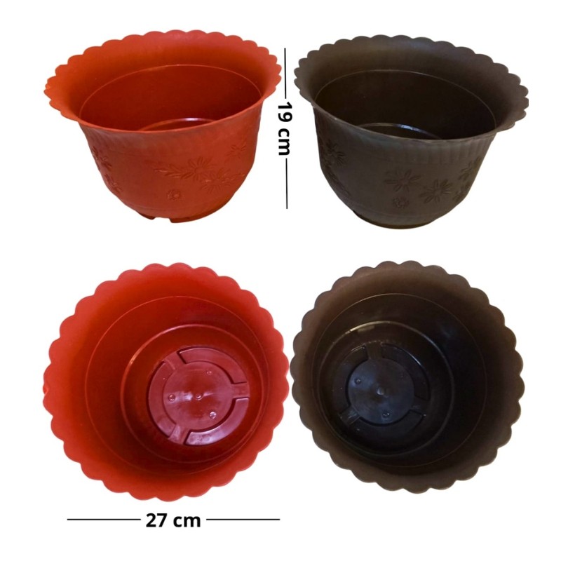 Maceta con estampado de florecilla pequeña