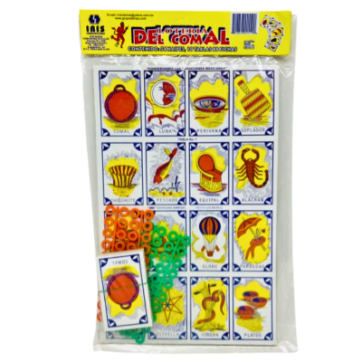 Lotería comal jumbo 10 tablas con fichas