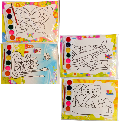 Dibujo para colorear con acuarela paquete 12 piezas