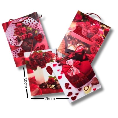 Bolsa Temática Rosas y Chocolates (26x30 cm)