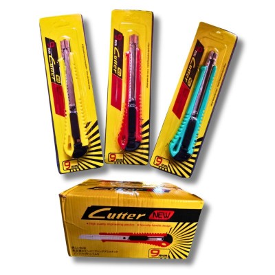 Cutter Sencillo de 9 mm New, Caja con 60 Unidades