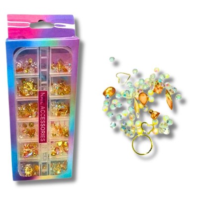 Set de Brillantes y Accesorios para Uñas