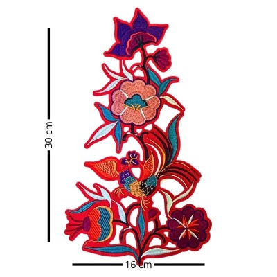Parche Decorativo con Diseño de Maceta y Flores