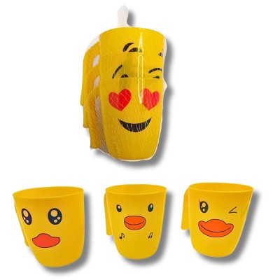Tazas Divertidas Emoji y Pollo – Juego de 3