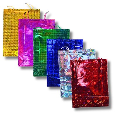 Bolsas de Regalo Metálicas 3D – Paquete con 12 Piezas