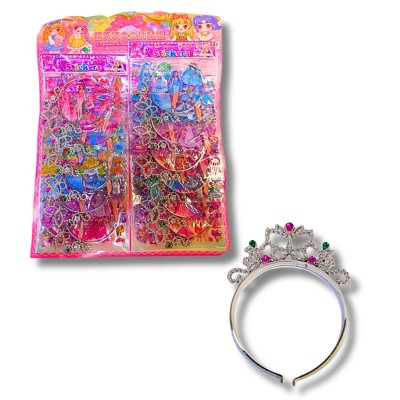 Stickers muñequita con corona paquete 12