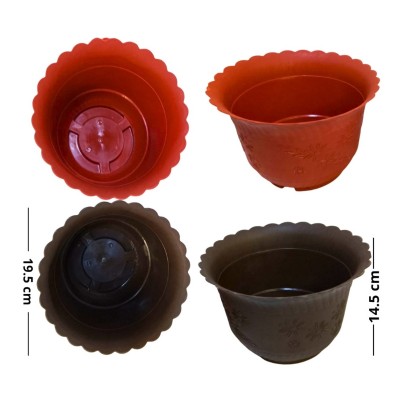 Maceta con diseño de flor