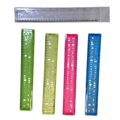 Regla con letras y numeros