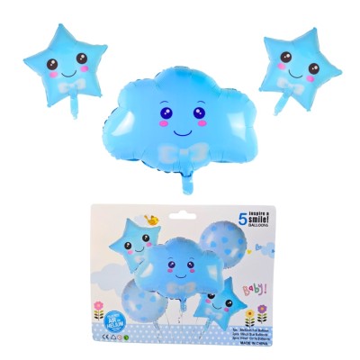 nube y estrellas globo