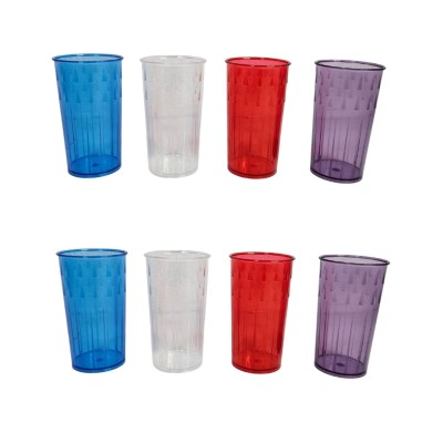 vasos de colores cristal